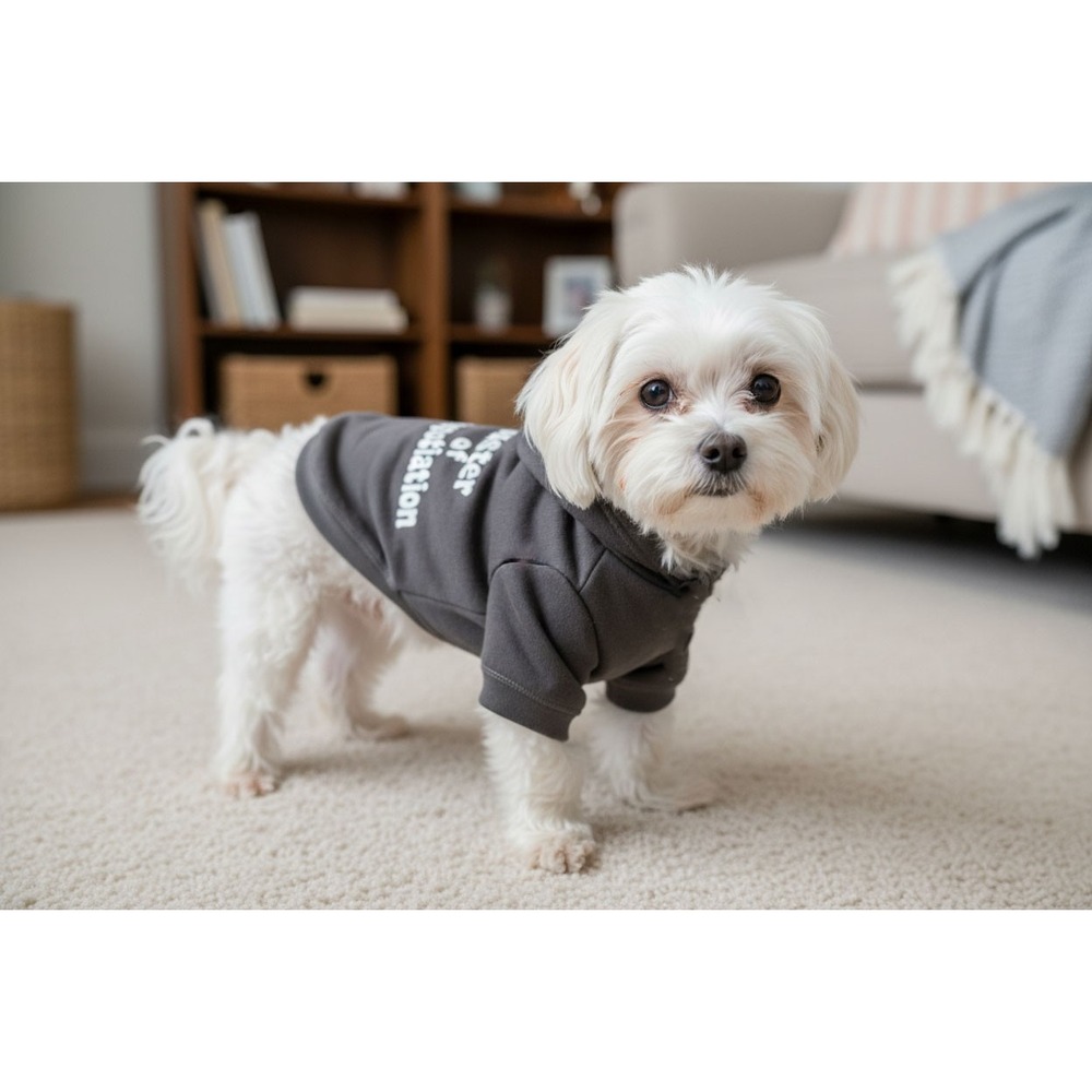 Grayson Pup Negotiation Short Sleeve Dog‎ Hoodie Extra Small Gray